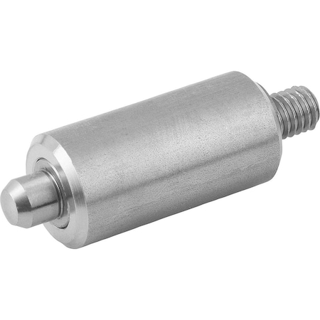 Kipp Indexing Plunger Wo Collar Size:4, D1=22, D=10, L=62, Form:N W Threaded Pin Wo. Groove, Ss Hardened K0347.03410